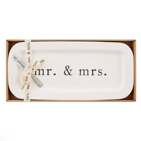 Mr. and Mrs. Ceramic Tray Set