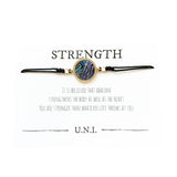 Strength Bracelet - Black Cord