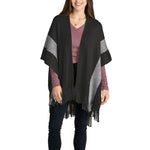 Sonoma Ruana- Black & Grey
