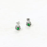 Sterling Silver May Halo Stud