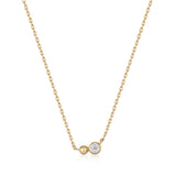 Gold Orb Sparkle Pendant Necklace