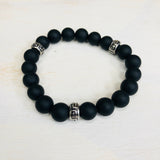 UniSex Stretch Ball Bracelet with Stainless Steel accents