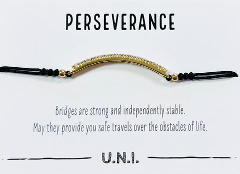 Perseverance Bracelet - Black Cord