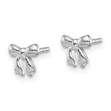 Sterling Silver Small Bow Stud Earrings