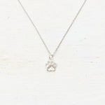 Sterling Silver Paw Print Necklace