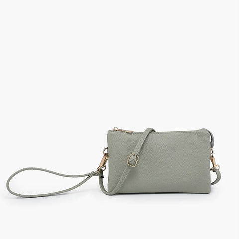 Riley Light Sage Wristlet Crossbody Bag