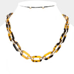 Fashion Open Link Tortoise Shell Necklace Set