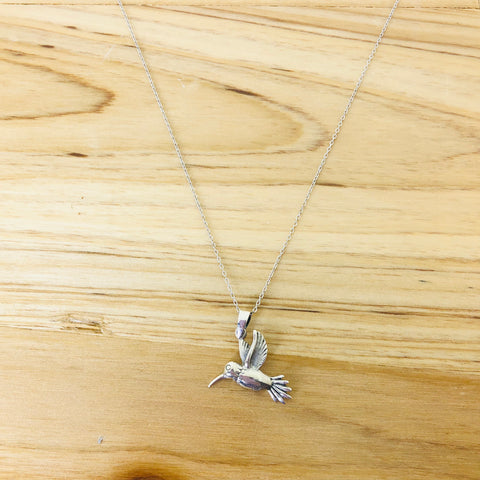 Sterling Silver Hummingbird Necklace