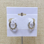 Silver Tone Huggie Hoop