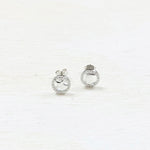 Sterling Silver Moon and Star Studs