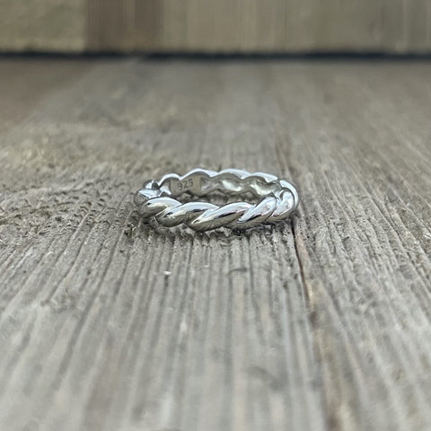 Sterling Silver Rope Ring