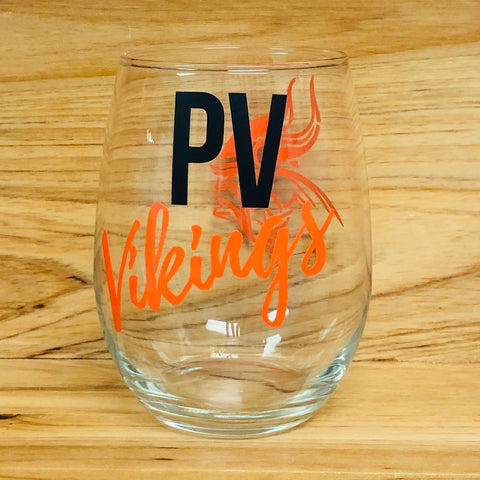 PV Vikings Stemless Wine Glass