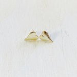 Gold Tone Sterling Silver Heart Earrings