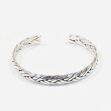 Sterling Silver Braided Cuff Bracelet