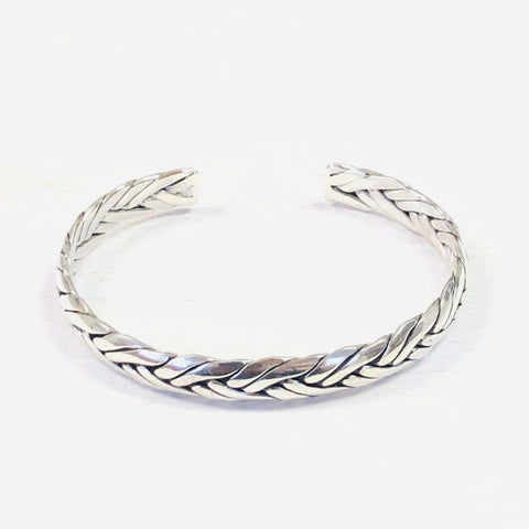 Sterling Silver Braided Cuff Bracelet