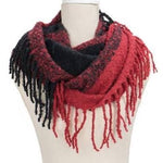 Colorblock Infinity Scarf - Red & Black