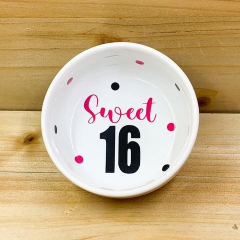 Sweet 16 Circle Trinket Dish