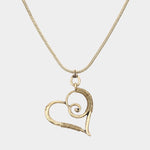 Fashion Gold Tone Heart Necklace Set