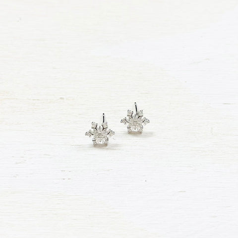 Sterling Silver Snowflake Studs