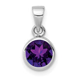 Sterling Silver Genuine Amethyst Necklace