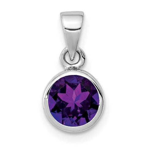 Sterling Silver Genuine Amethyst Necklace