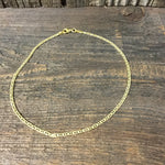 Sterling Silver Gold Plated 10" Anklet