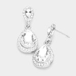 Fashion Double Teardrop Dangle Earrings