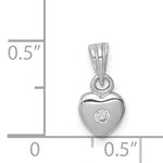Sterling Silver Heart Pendant with CZ Necklace