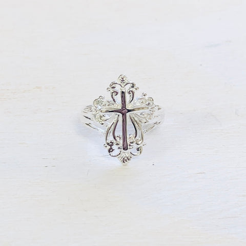 Sterling Silver Cross Ring