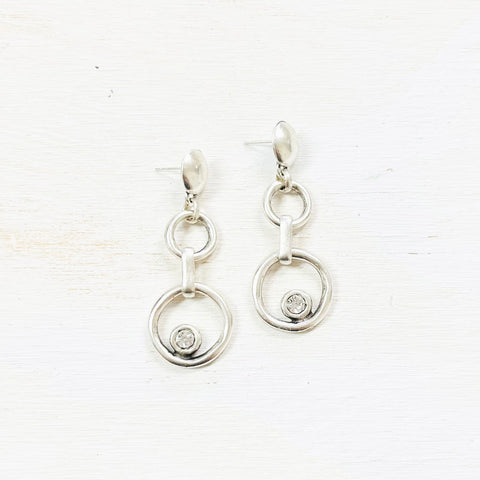 Fashion Double Circle Dangle Earrings