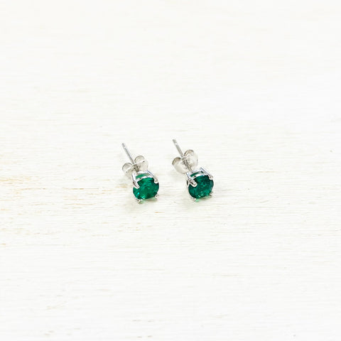 Sterling Silver May Stud Earrings