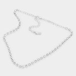 Fashion Silver Tone Rhinestone Necklace and Earring Set