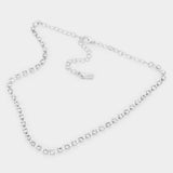 Fashion Silver Tone Rhinestone Necklace and Earring Set