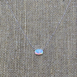 Sterling Silver White Opal Necklace