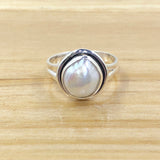 Sterling Silver Pearl Ring