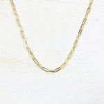 Sterling Silver Goldtone Paperclip Chain- 16”