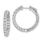 Sterling Silver CZ Inside Out Hoops