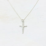 Sterling Silver Crucifix Charm Necklace