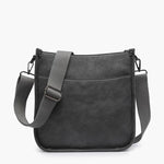 Charcoal Posie Monotone Crossbody