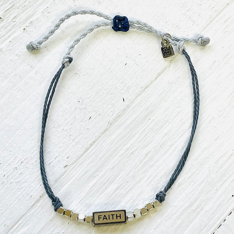 Good Works ‘Faith’ Blue String Bracelet