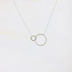 Sterling Silver Circle in a Circle Necklace