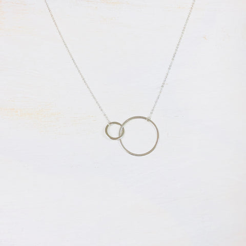 Sterling Silver Circle in a Circle Necklace
