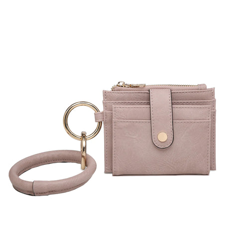 Sammie Card Wallet with Ring Handle - Pink