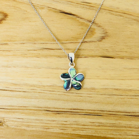Paua Shell Flower Necklace