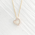 Fashion Open Heart Crystal Necklace