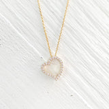 Fashion Open Heart Crystal Necklace