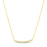 Gold Pave Smile Bar Necklace