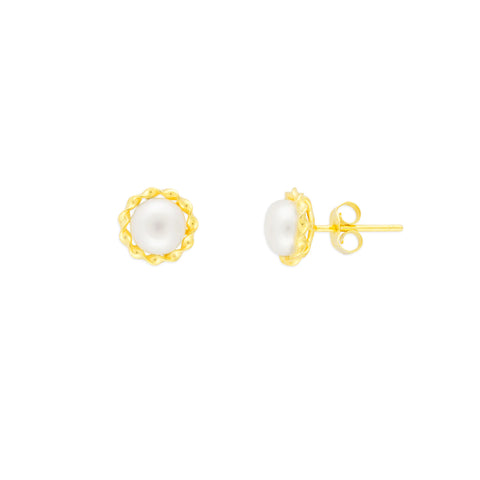 Gold Margaux Pearl Studs