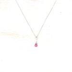 Sterling Silver October Necklace