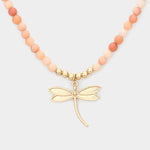 Fashion Dragonfly Beaded Necklace